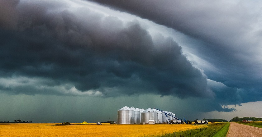 Tornado over fields